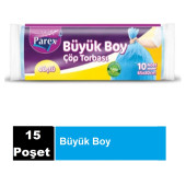 Parex Güçlü Çöp Poşeti Büyük Boy 65 x 80 Cm 10 Adet - Mavi x 15 Paket - 1