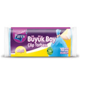 Parex Güçlü Çöp Poşeti Büyük Boy 65 x 80 Cm 10 Adet - Mavi x 15 Paket - 2