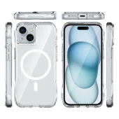 iPhone 15 Kapak Magsafe Şarj Özellikli Airbagli Şeffaf  İncek Kapak thumbnail 4