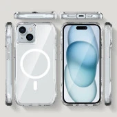 iPhone 15 Kapak Magsafe Şarj Özellikli Airbagli Şeffaf  İncek Kapak thumbnail 7