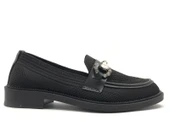 Feles Toka Taş Detaylı Triko Loafer Kadın Babet Ayakkabı thumbnail 6