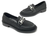 Feles Toka Taş Detaylı Triko Loafer Kadın Babet Ayakkabı thumbnail 2