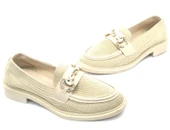 Feles Toka Taş Detaylı Triko Loafer Kadın Babet Ayakkabı thumbnail 13