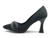 Feles Kadeh Topuk Taşlı Saten Stiletto Kadın Topuklu Ayakkabı - 7