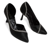 Feles Kadeh Topuk Saten Şerit Taşlı Stiletto Kadın Topuklu Ayakkabı thumbnail 16