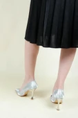 Feles Saten Stiletto Abiye Kadın Topuklu Ayakkabı - 3