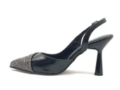 Feles Şerit Taşlı Stiletto Abiye Kadın Topuklu Ayakkabı thumbnail 4