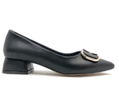 Feles Toka Detaylı Kısa Topuklu Kadın Babet Ayakkabı thumbnail 4