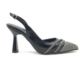 Feles Şerit Taşlı Stiletto Abiye Kadın Topuklu Ayakkabı thumbnail 12