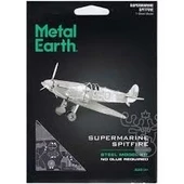 DIY 3D Metal Puzzle Supermarine spitfire Uçak 27 Parça Hediyelik Maket 14+yaş - 4
