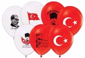 Benim Marifetlerim Ata Bayrak Baskılı Balon 12 inch 25 Adet - 1