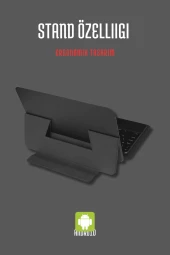 Fuchsia Savvy Keyboard Tab S9 FE Plus Bluetooh Bağlantılı Standlı Klavyeli Tablet Kılıfı thumbnail 2