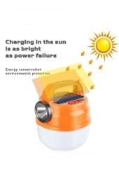 Kamp Feneri Solar Güneş Enerjili Taşınabilir Acil Durum Feneri 50 W Parlak Güçlü Çadır Feneri - 2