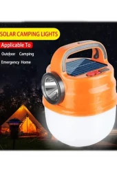 Kamp Feneri Solar Güneş Enerjili Taşınabilir Acil Durum Feneri 50 W Parlak Güçlü Çadır Feneri - 4