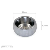 Periboia Mikopet Organik Seramik Mama Kabı Gri - 2