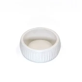 Periboia Mikopet Organik Seramik Mama Kabı Beyaz - 4