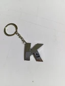 Periboia K Harfi Plastik Krom Kaplama Anahtarlık- Harf Çanta Süsü - 2