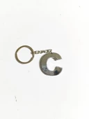 Periboia C Harfi Plastik Krom Kaplama Anahtarlık- Harf Çanta Süsü - 3