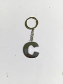 Periboia C Harfi Plastik Krom Kaplama Anahtarlık- Harf Çanta Süsü - 2