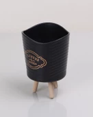 Periboia Ahşap Ayaklı  Mini Saksı - Çok Amaçlı Sunum  Sepeti  (2 Adet ) - 3