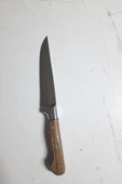 Periboia Ahşap Saplı 29 cm Kurban Bıçağı  Metalik Korumalı Yemek Mutfak Bıçağı No.2 - 2