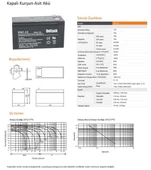 Unitech Akü 12V/7.0Ah Bakımsız Kuru Akü - 4