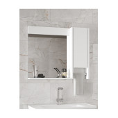 Okyanus 80 cm-MDF Banyo aynası, havluluklu ayna, Çok Amaçlı Aynalı Banyo Dolabı, Raflı ayna-Beyaz - 1