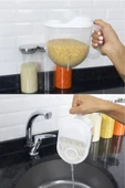 Periboia Ölçülü Yıkama- Süzme Süzgeci 1 LT Pirinç Bakliyat Yıkama - Süzme Sepeti - 2