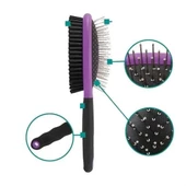 Periboia Çift Taraflı Evcil Hayvan Kedi Köpek Temizleme Pet Bakım Fırçası - 2
