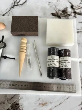 16 Parça Deri Zanaat Hobi El Aletleri Set 4 - 3