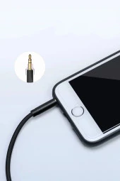 Lityum Teknoloji Iphone Samsung Xiaomi Huawei Oppo Uyumlu 3,5mm Aux Araç Ev Müzik Video Ses Kablosu - 4