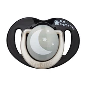 Mamajoo Sterilizasyon&Saklama Kutulu Black&Pearl Desenli İkili Ortodontik Emzik Gece&Gündüz / 0 Ay+ - 2