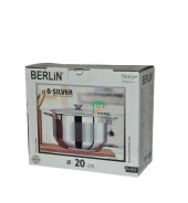 Bonera Berlin Silver 20x10 cm Derin Çelik Tencere - 1