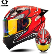 Cbtx Soman Çift Lensli Kapalı Motosiklet Kaskı - 1