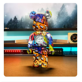 Karikatür Ayı Rgb Günbatımı Işığı Bluetooth Hoparlör Tavan Gece Lambalı Tavan Projektörü - 1