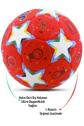 Telvesse Futbol Topu Stars Pompalı Set Dayanıklı Sert Zemin Halı Saha Futbol Topu No:5 046 - 4