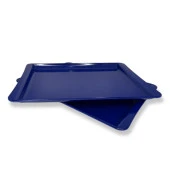 Lacivert Melamin Tepsi ve Sunum Tabağı - 3