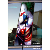 joker gülen surat psikopat- yan kapı direk kaplama folyosu - 2 adet sol sağ sticker set - 1