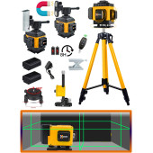 Wacker Pro Germany 1.5 MT TRİPOD  + 16 Köşe 45 Mt Menzil 360 Derece  Artı Lazer Terazi Kumandalı Yeşil Çizgi - 1