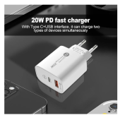 Şarj Cihazı Hızlı Şarj Aleti Pd 20w Qc3.0 Type-c Pd Usb Şarj Port Şarj Adaptörü - 3