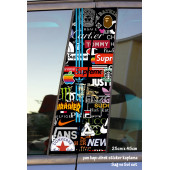 marka kalite - yan kapı direk kaplama folyosu - 2 adet sol sağ sticker set - 1