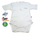 Sema Baby Yarım Kol Kaşkorse Badi (Body) - Beyaz 6-12 Ay - 1