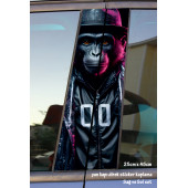 hiphopçu tarz maymun - yan kapı direk kaplama folyosu - 2 adet sol sağ sticker set - 1