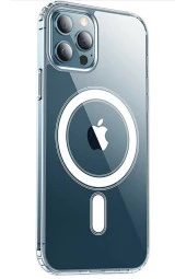 Iphone 12 Iphone 12 Pro Manyetik Kablosuz Şarjlı Şeffaf Kılıf - 1
