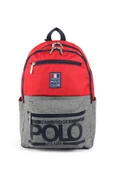 Cambridge Polo Club Street Style Dört Bölmeli Unisex Okul Sırt Çantası Kırmızı / CPO4016.003 thumbnail 1