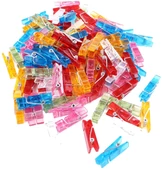 15'li Şeffaf Renkli Minik Mandal - 3,5 cm - 1