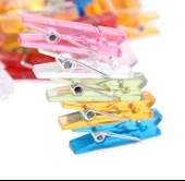 15'li Şeffaf Renkli Minik Mandal - 3,5 cm - 2