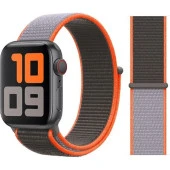 Mi7a Apple Watch Seri 7 6 5 4 3 2 Se 38MM / 40MM / 41MM Uyumlu Spor Loop Dokuma Hasır Kordon - 1