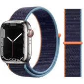 Mi7a Apple Watch Seri 7 6 5 4 3 2 Se 38MM / 40MM / 41MM Uyumlu Spor Loop Dokuma Hasır Kordon - 2