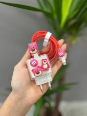 Şarj Başlığı Ve Kablo Koruyucu 4'lü Set Iphone 20W Şarj Adaptör Uyumlu - 1